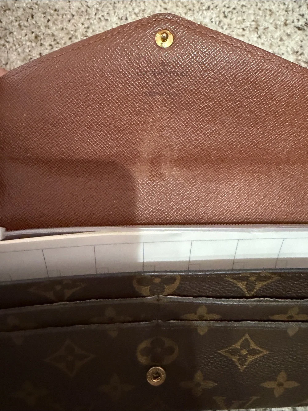 Authentic Louis Vuitton Wallet turned into a 6 ring Planner/Pocket Notebook